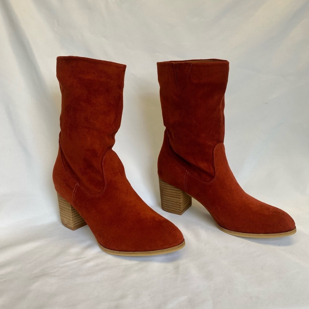 NIB Corky’s Wicked Woman’s Suede Boots - Color Rust - Picture 4 of 9